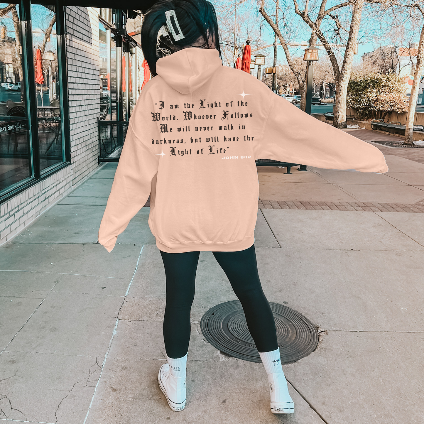 Light of The World Hoodie - Christian Scripture Unisex Hoodie