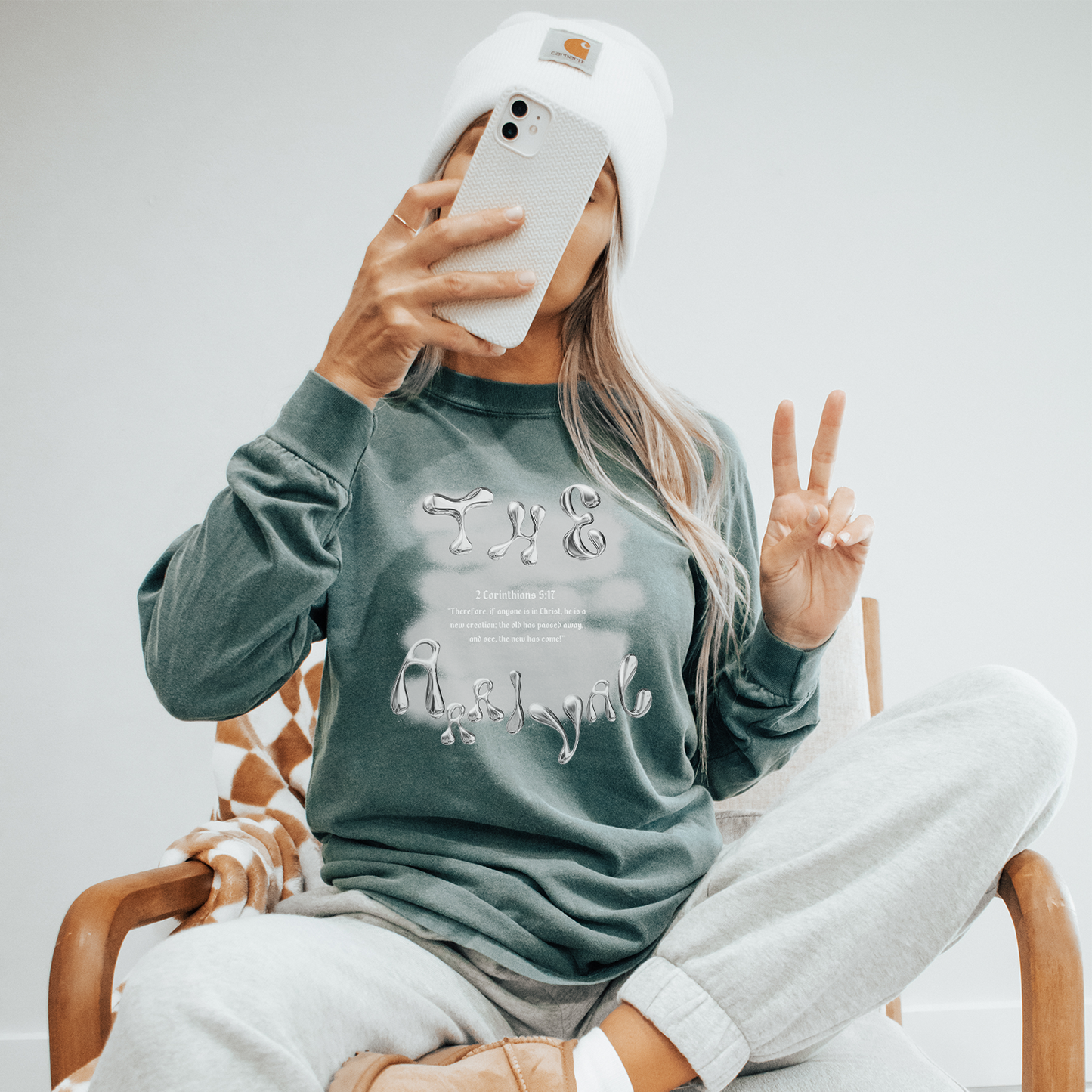 Christian Bible Scripture Unisex Long Sleeve - Blue Spruce