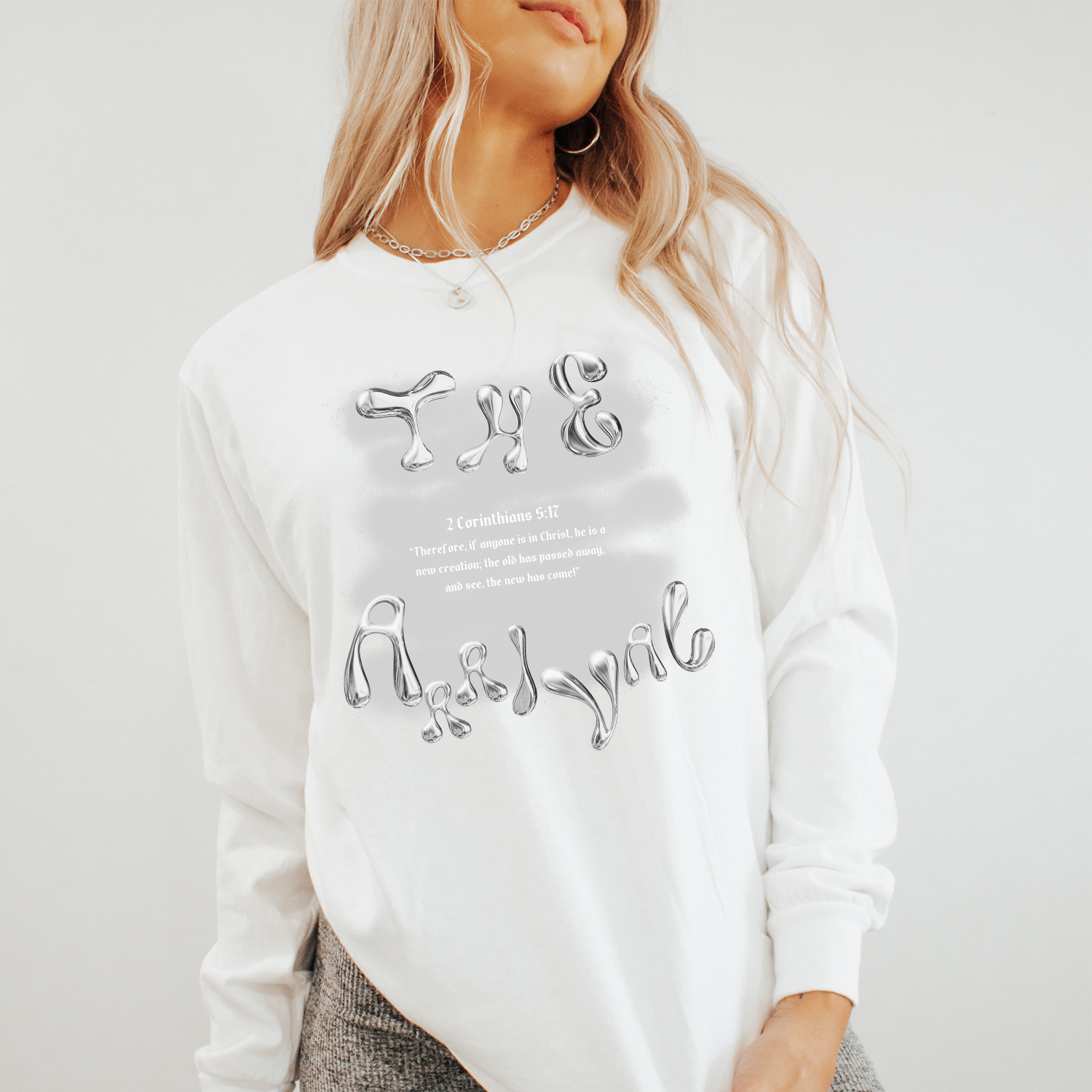 Christian Bible Scripture Unisex Long Sleeve - White