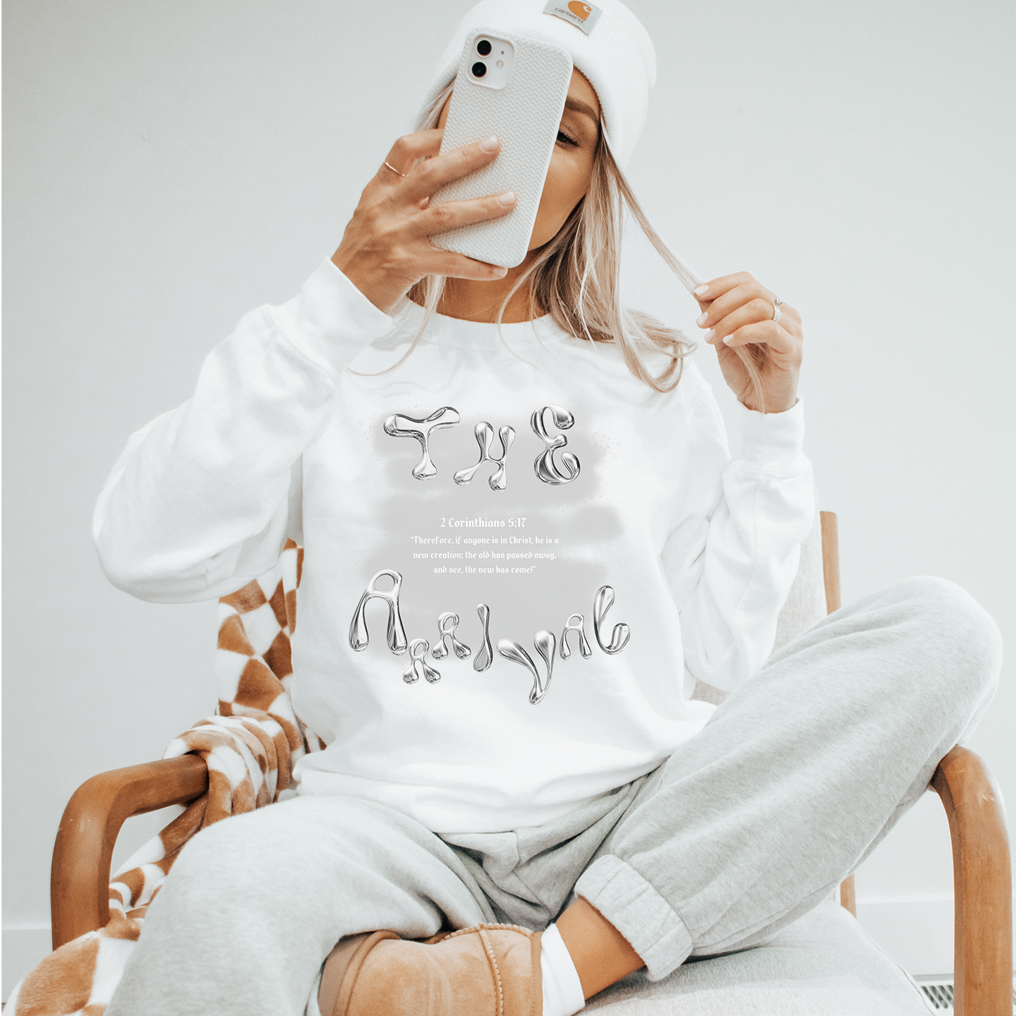 Christian Bible Scripture Unisex Sweatshirt - White