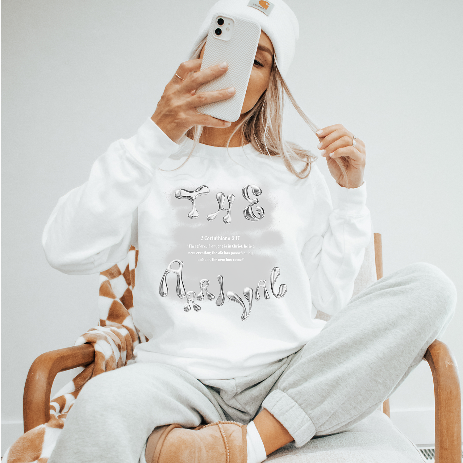 Christian Bible Scripture Unisex Sweatshirt - White