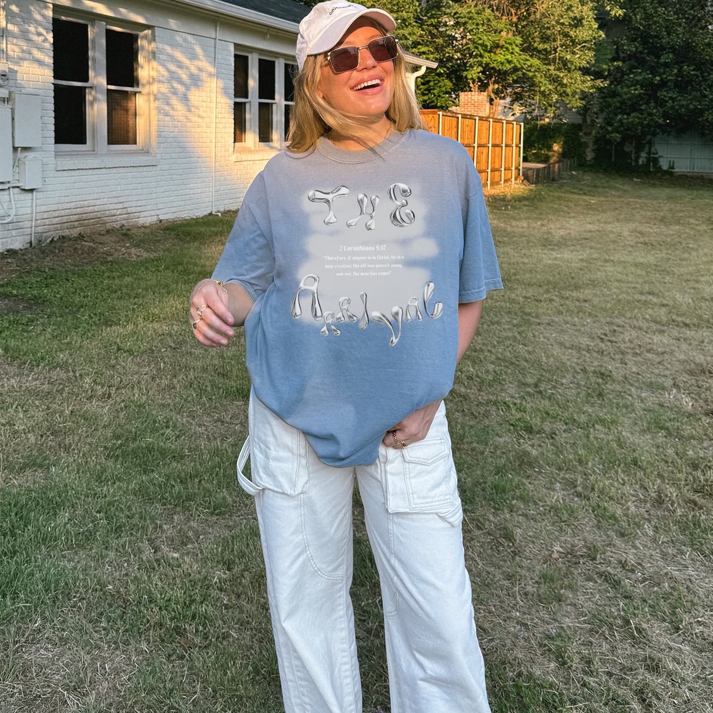 Christian Bible Scripture Unisex Tee - Blue Jean