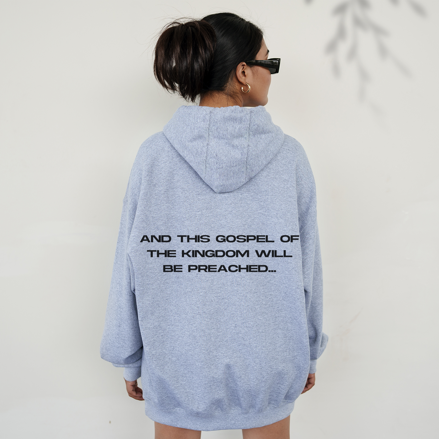 Christian Bible Scripture Hoodie - Heather Grey